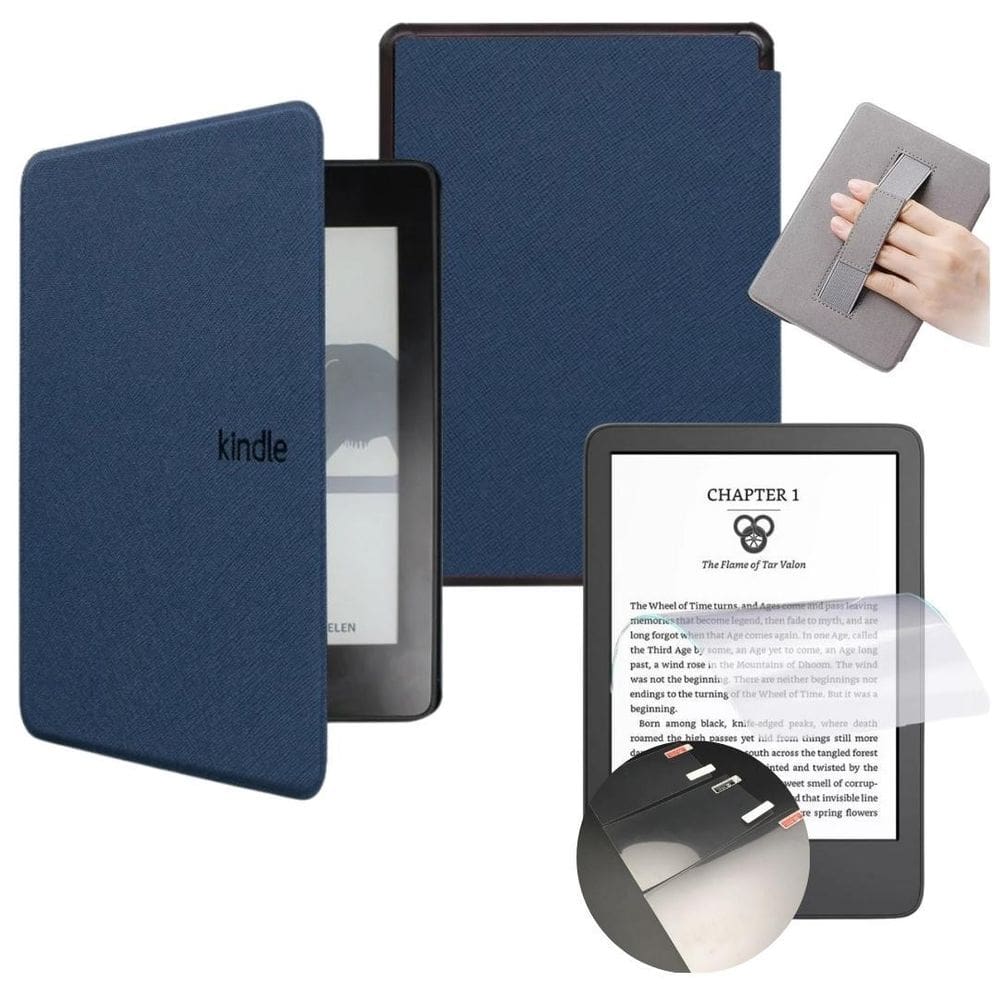 Capa C Alça Para Kindle Colorsoft Sa569P + Película Plástico