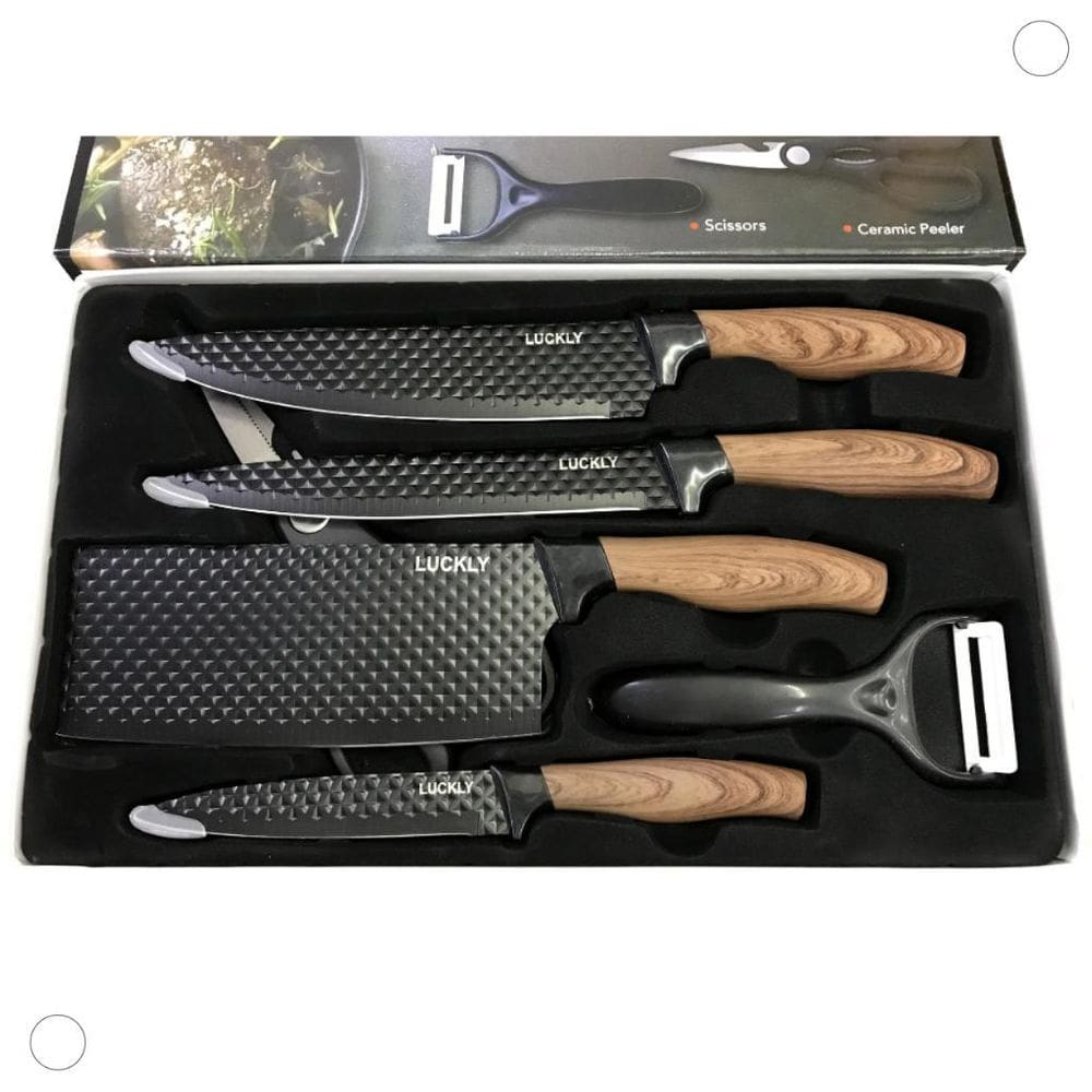 Super Kit Churrasco  De Inox 6 Peças Gourmet