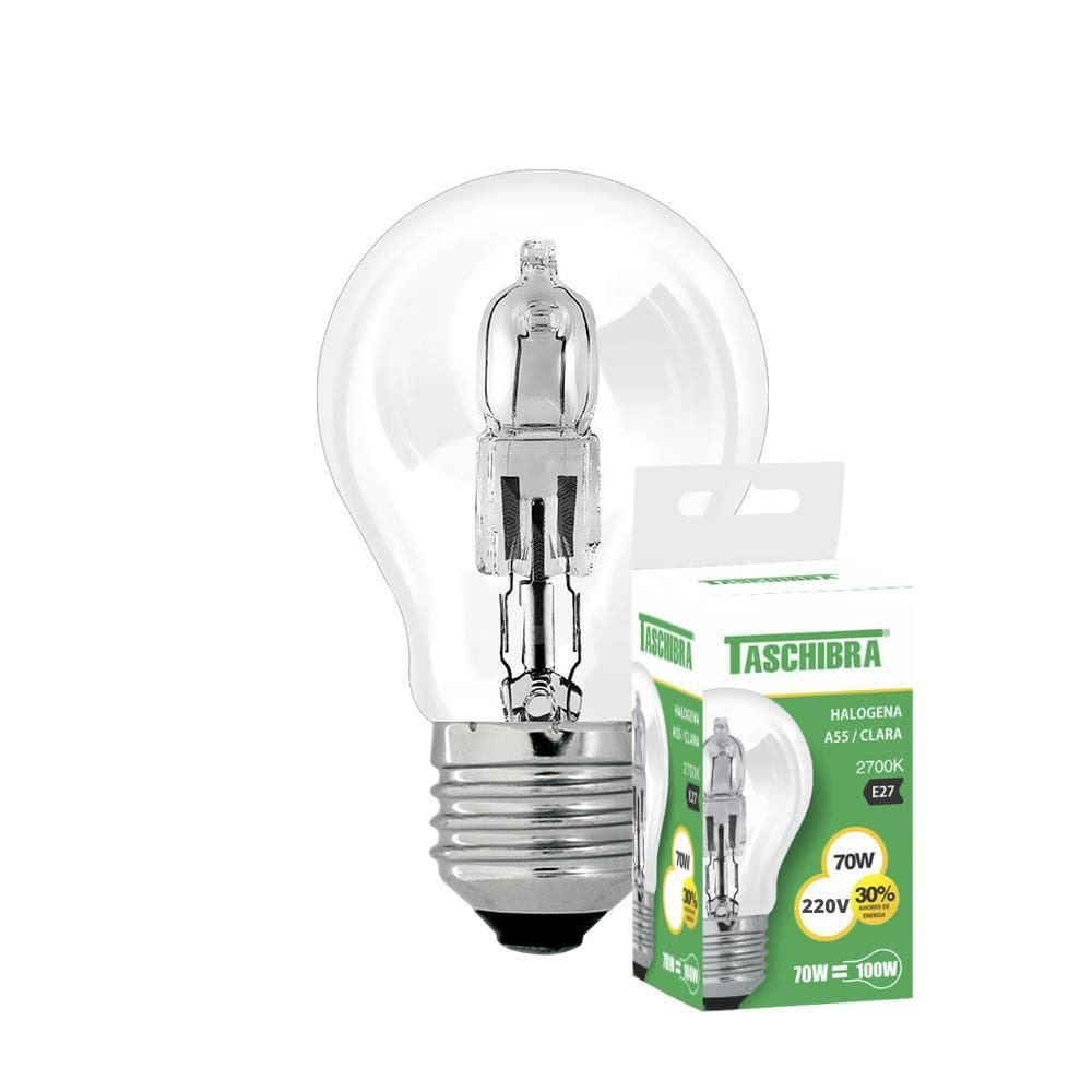 Lâmpada Halógena Taschibra A55 70W E27 2700K 220V