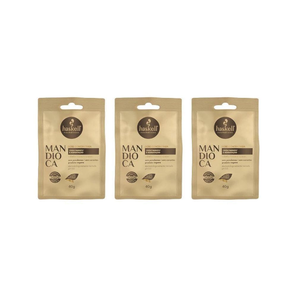 Dose Concentrada Haskell 40G Mandioca - Kit Com 3Un