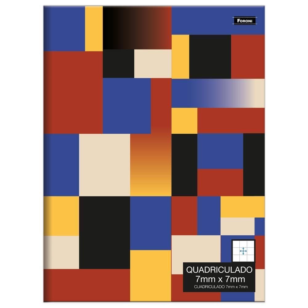 Caderno Quadriculado Brochurão 80Fls 200X275 Laranja Foroni
