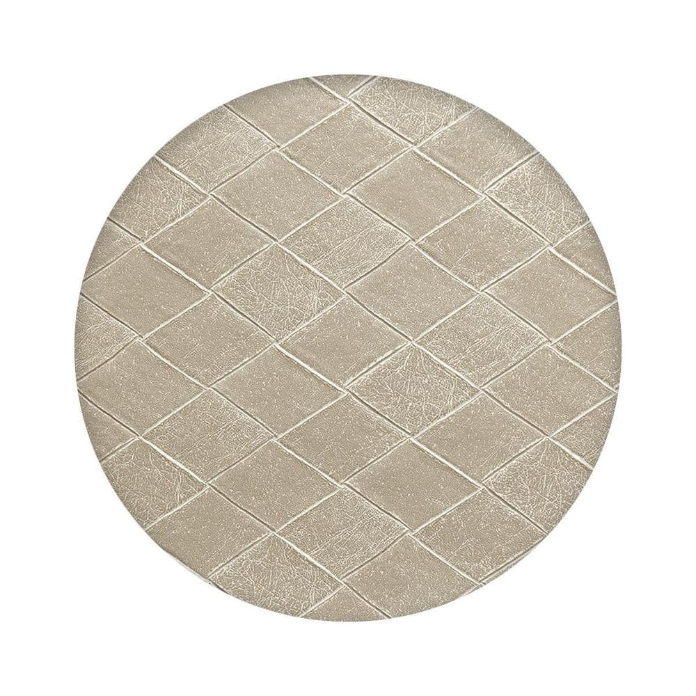 4 Jogo Americano Redondo Kori Marfim Impermeável Pvc