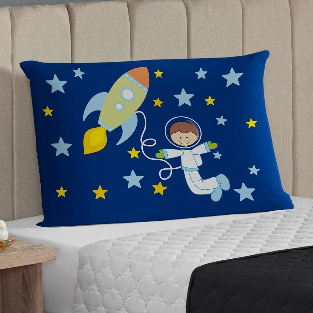 Fronha 70 X 50 Avulsa Capa Travesseiro Envelope Astronauta