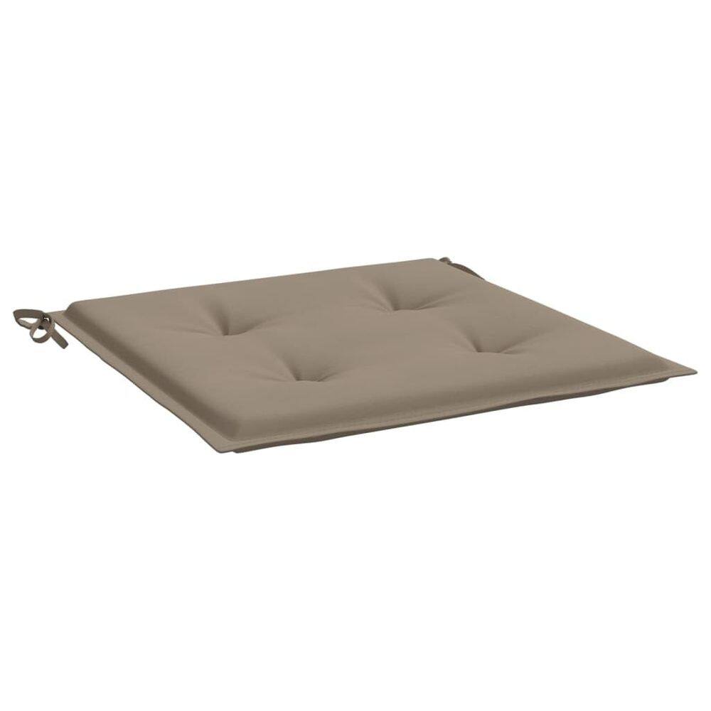 Almofadas de cadeira de jardim VidaXL Taupe Oxford Fabric 40x40x3cm 2 peças