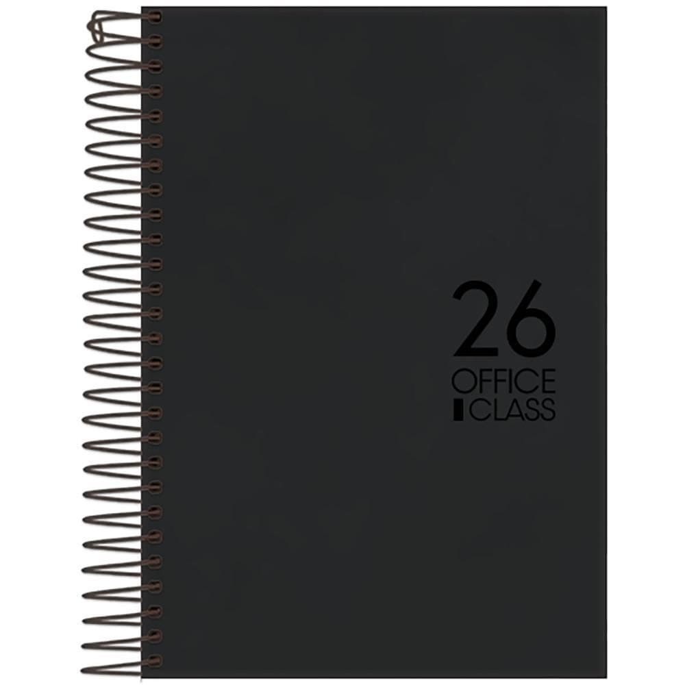 Agenda Diária 2026 Esp 130X188Mm Office Class Preto Foroni