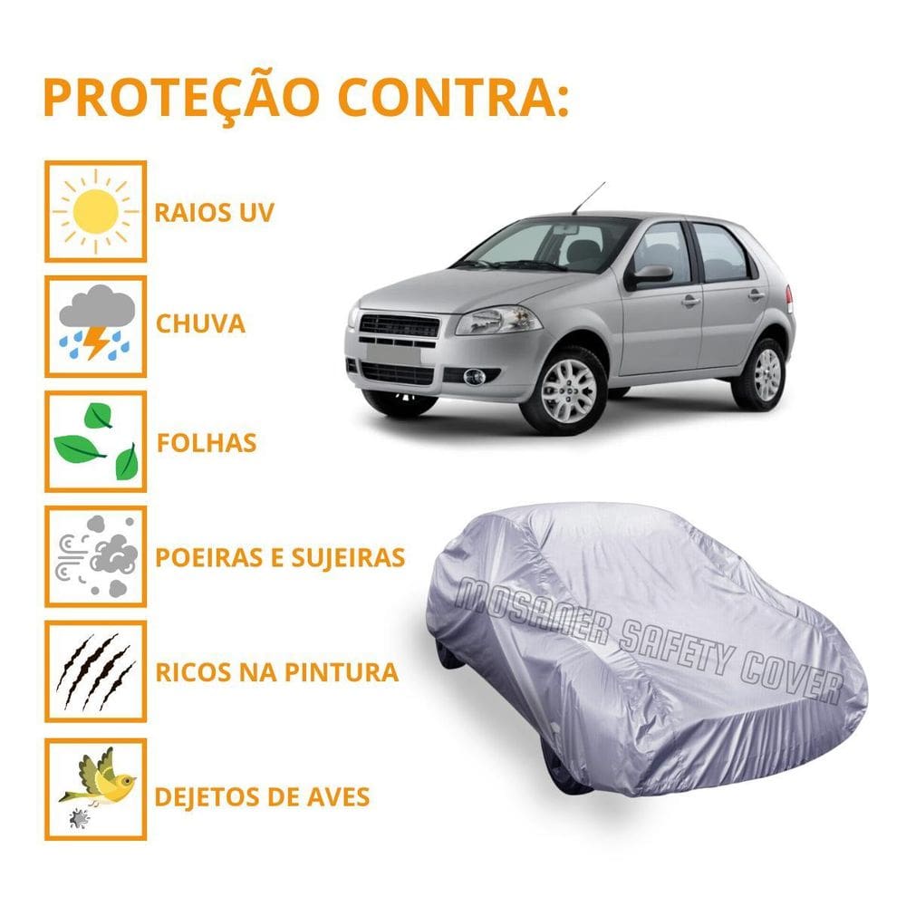 Capa Cobrir Carro Fiat Palio Protege Qualidade Impermeável