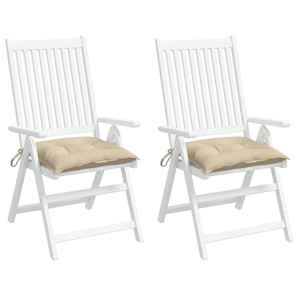 Almofadas de cadeira VidaXL Outdoor 2 peças bege 50x50x7cm Oxford