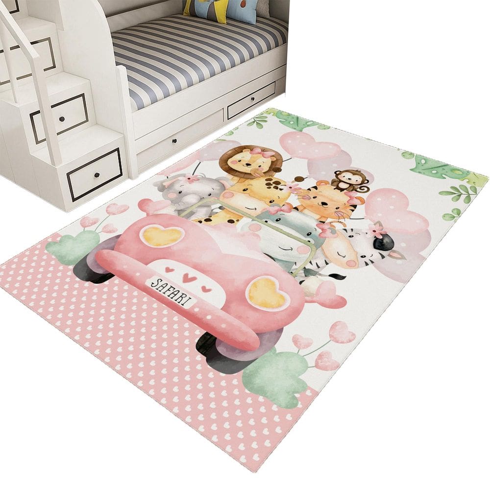 Tapete Infantil Estampado 1,00X1,35Decorativo Antiderrapante