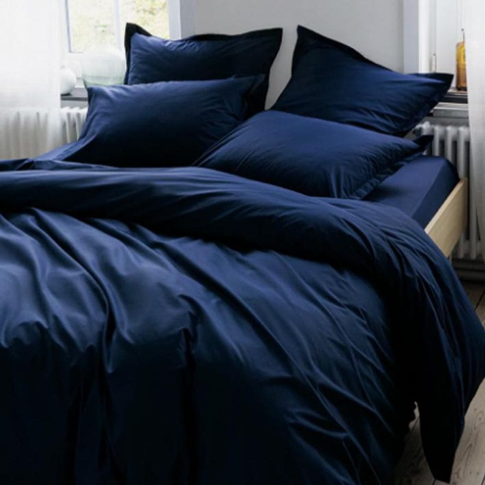 Jogo De Cama Solteiro Marinho 6 Peças Edredom De 180X240Cm