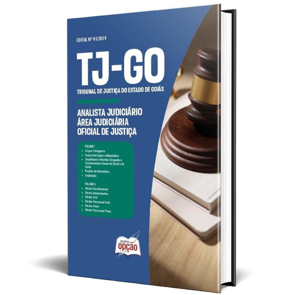 Apostila Tj Go 2024 Analista Judiciário Área Judiciária