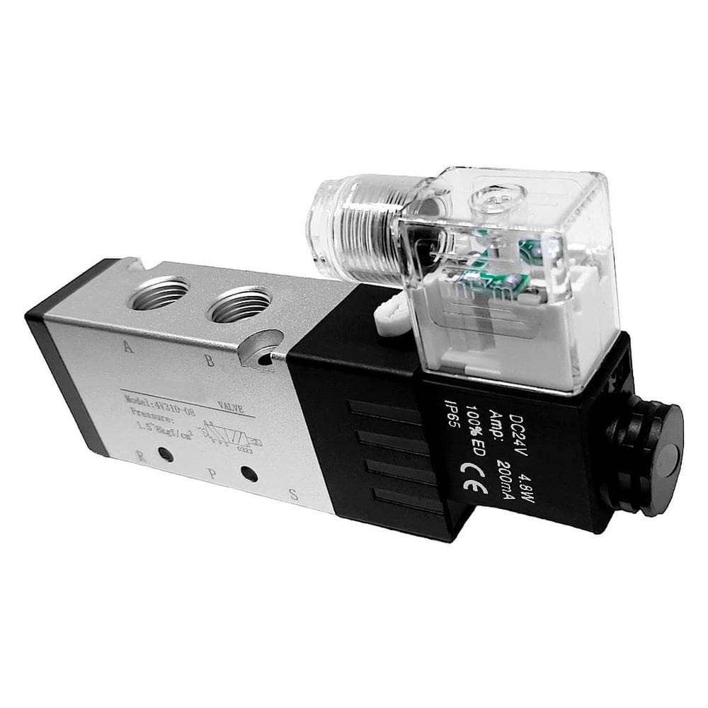 Valvula Pneumática Simples Solenoide 5/2 Modelo 4V310-08