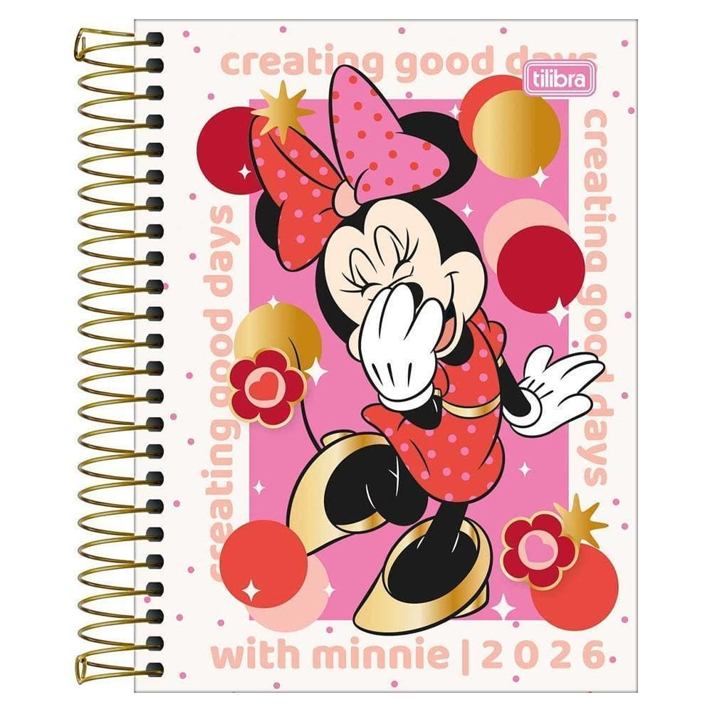 Agenda Diária 2026 Esp M4 Minnie Mouse Good Days Tilibra