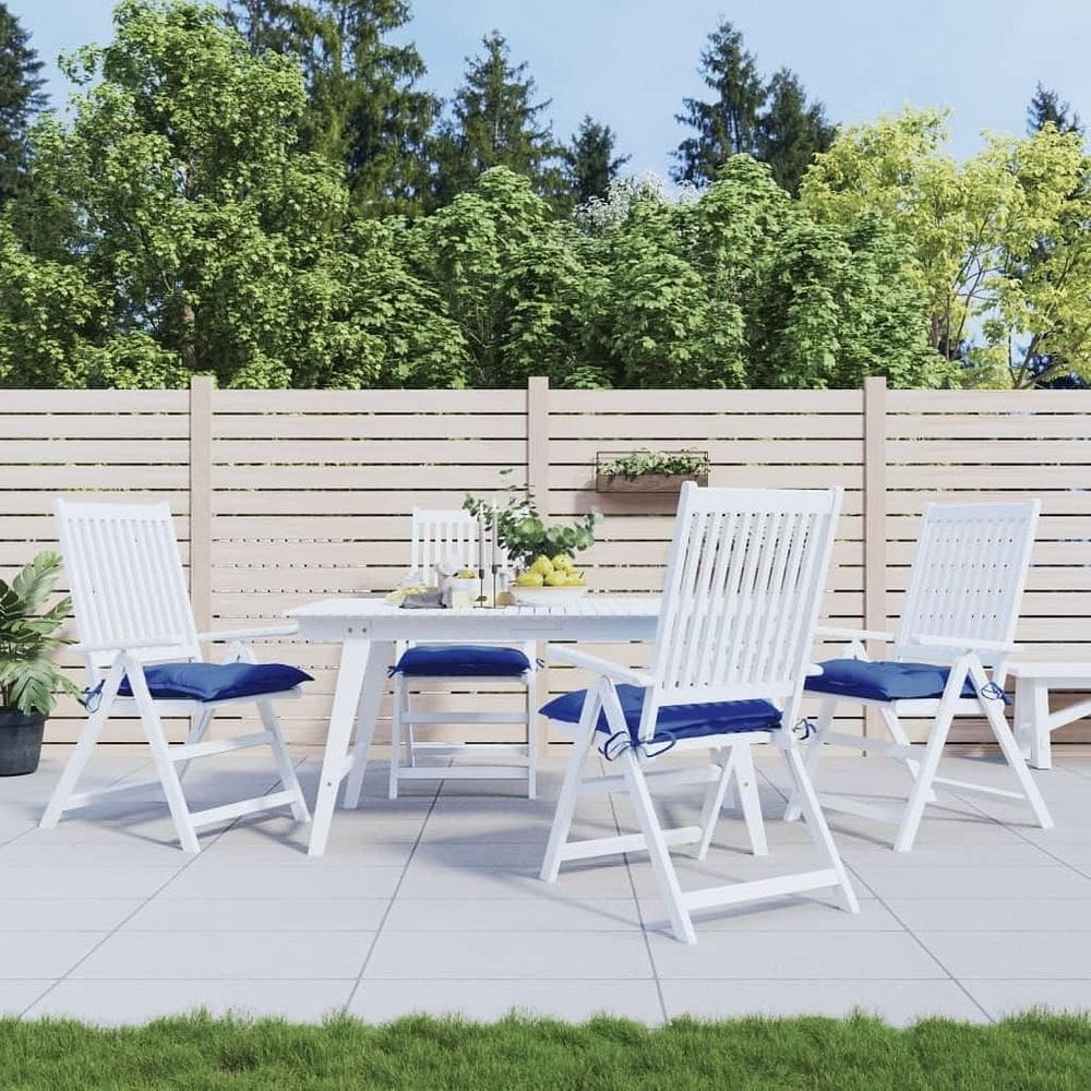 Almofada de cadeira VidaXL Fabric Garden Dining 40x40x7/10cm azul