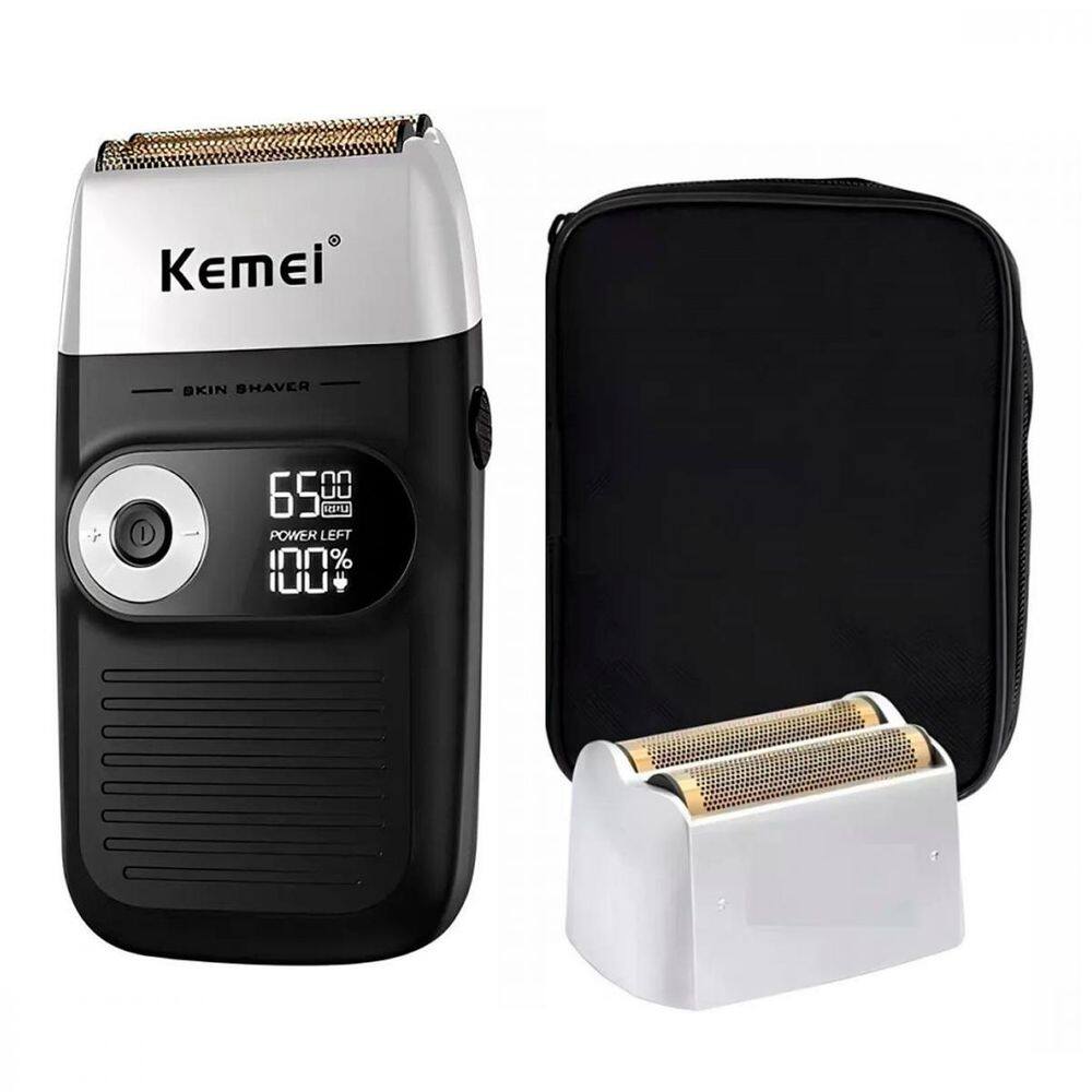 Barbeador Kemei Portátil Corte Preciso Kit Confortável