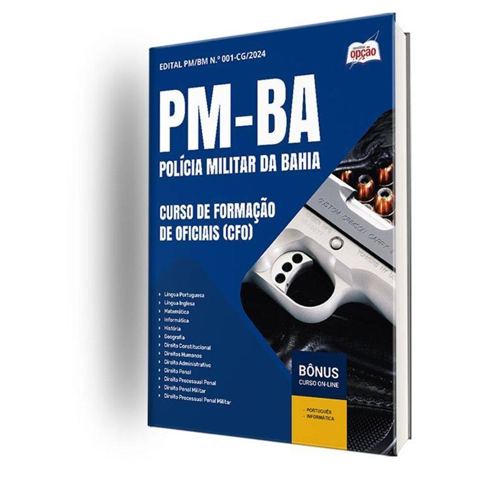 Apostila Concurso Pm Ba 2025 - Curso De Formação De Oficiais