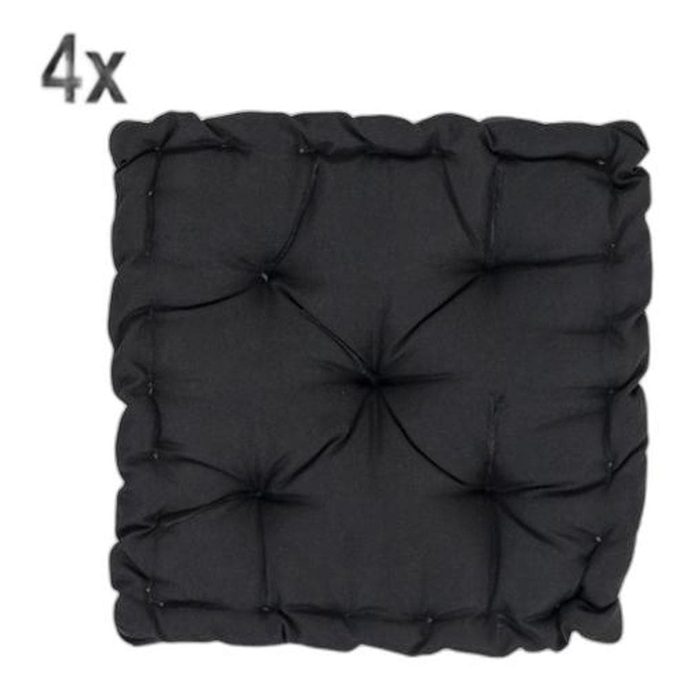 Kit Almofada Futon Oxford 40X40Cm 4 Unidades - Preto