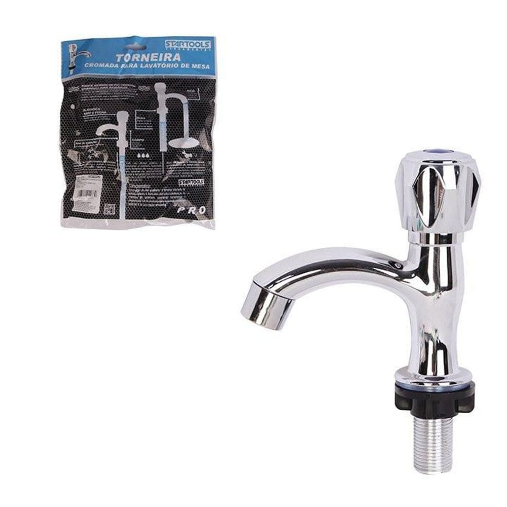 Torneira Para Lavatório De Mesa Cromada