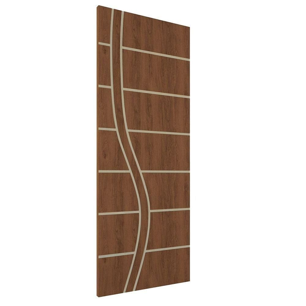 Kit 3 Portas De Madeira Frisada U.v 210cm X 80cm - R70ss Imbuia