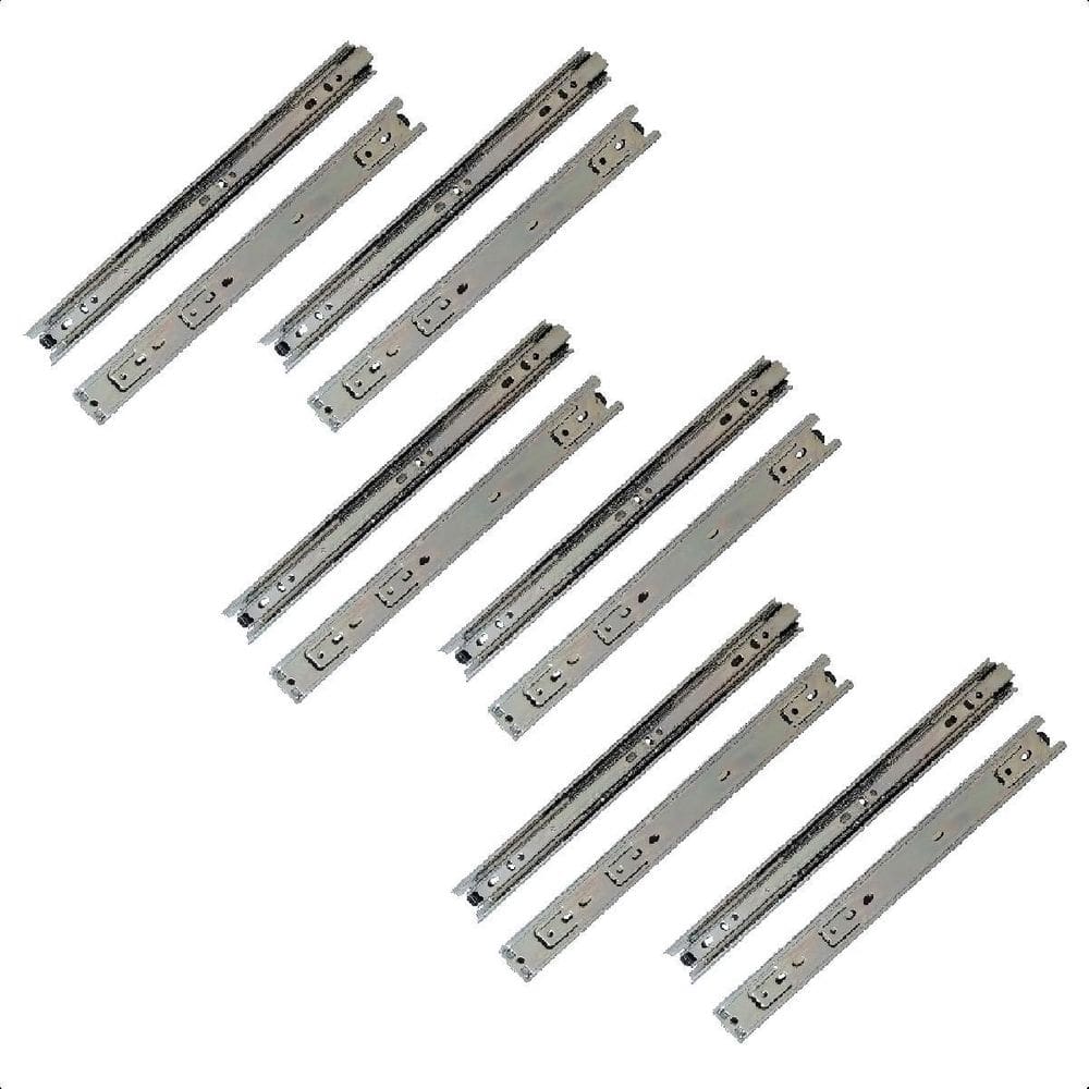 12 Corrediças Telescópicas 35Cm Gaveta Trilho Zinca. 6 Pares