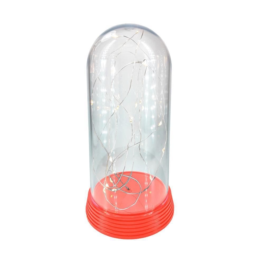 Luminária Cúpula Encantada LED 19cm Vermelho