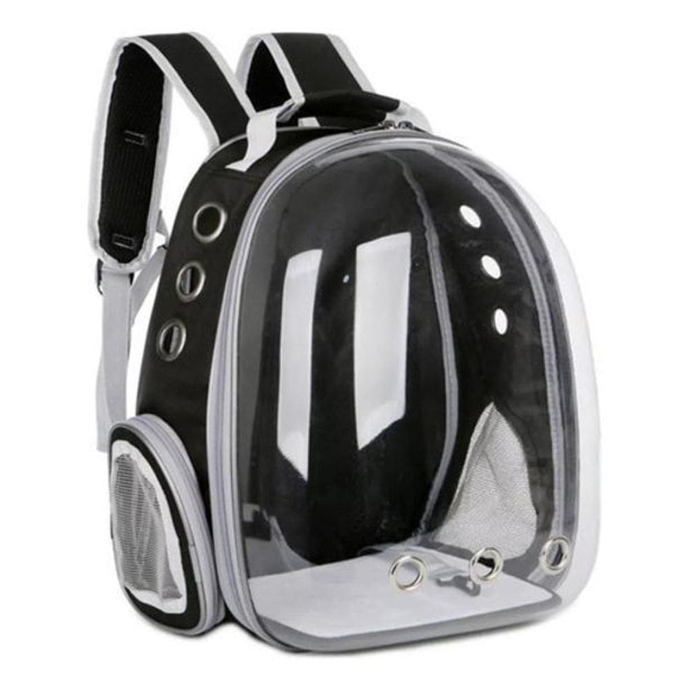Mochila Pet Visão Panorâmica Astronauta Dog Gato Cão - Preto