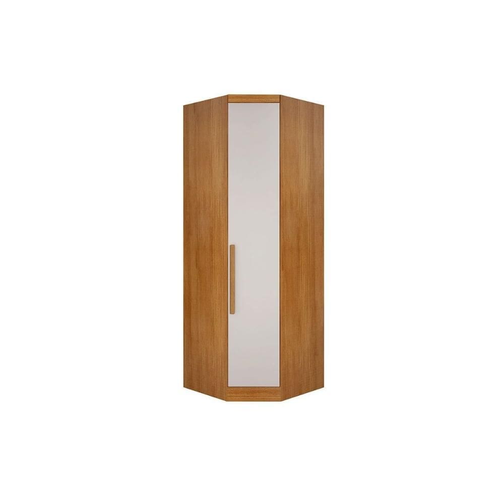 Guarda Roupa Closet Casal de Canto Oblíquo Rizon/Linea c/ 1 Porta Cumaru/Fendi 25 - Novo Horizonte