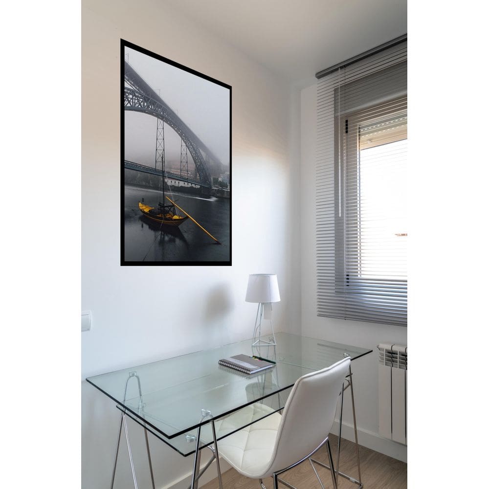 Quadro Decorativo Porto Portugal Barco Amarelo - 70X50Cm