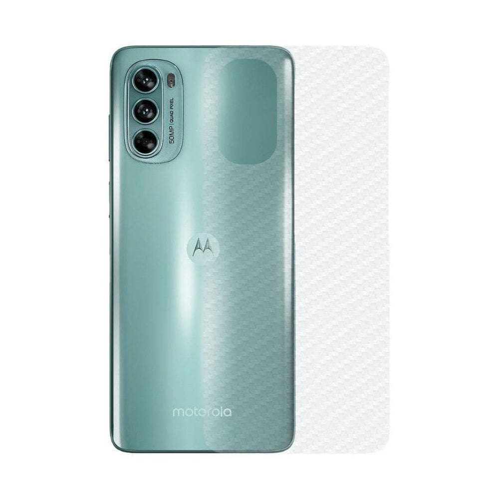 Película Traseira De Fibra De Carbono Para Motorola Moto G62