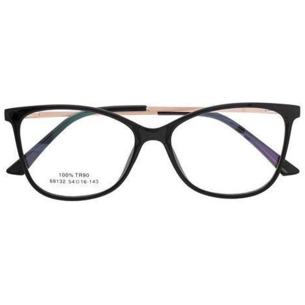 Armação Óculos Grau Feminino Quadrada Perpétua Preto