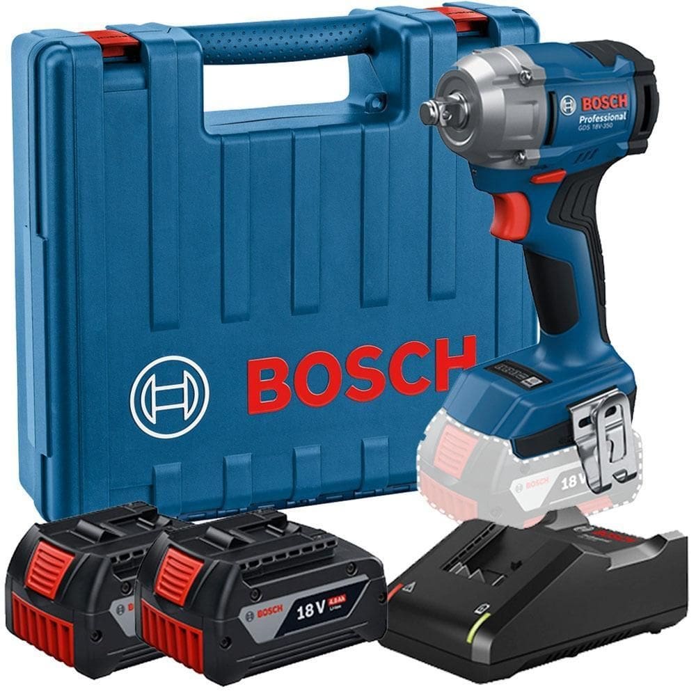 Chave De Impacto 18V 1/2Pol Com 2 Baterias Gds 18V-350 Bosch