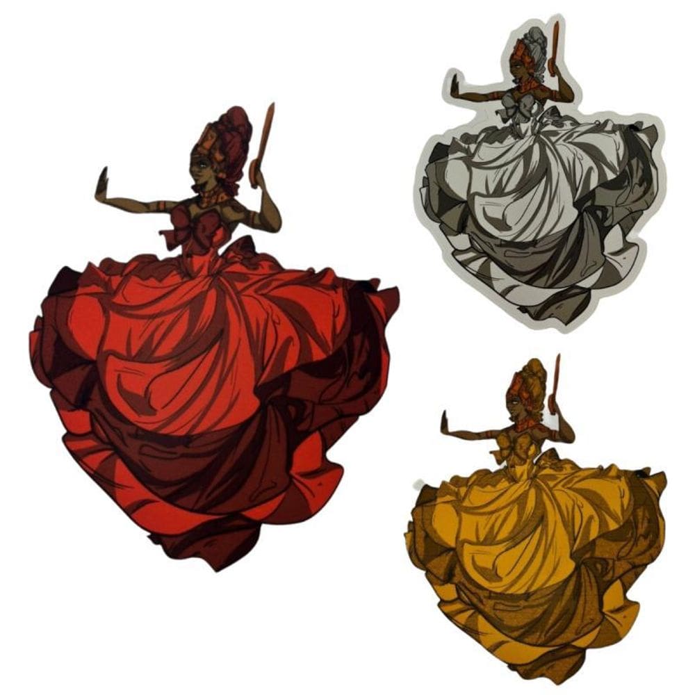 Adesivo De Vinil Impermeável Iansã 10X13 Cm - Escolha A Cor