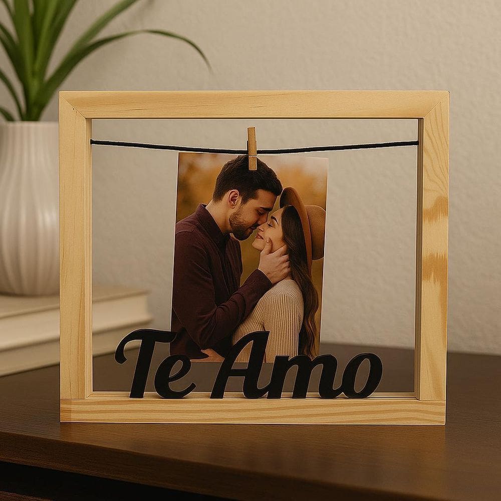 Porta Foto Namorados Polaroid Te Amo Decoração Varal Enfeite