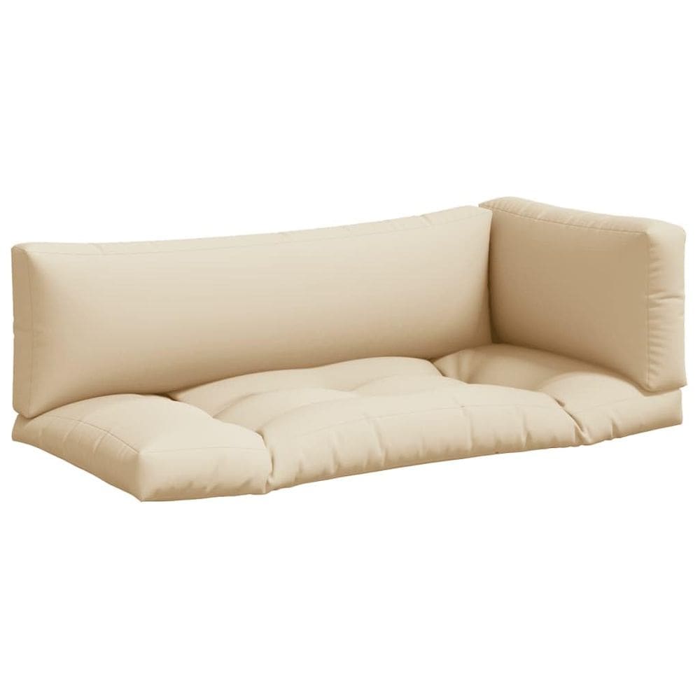 Conjunto de almofadas de paletes VidaXL Beige, 3 peças de sofá interno/externo