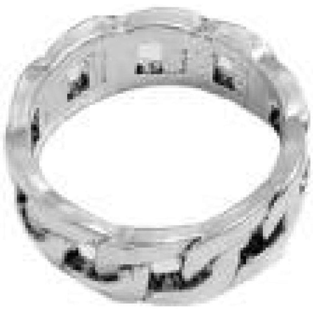 Kit Anel Prateado Coração Vespa Dado Corrente Cobra 6 Aneis