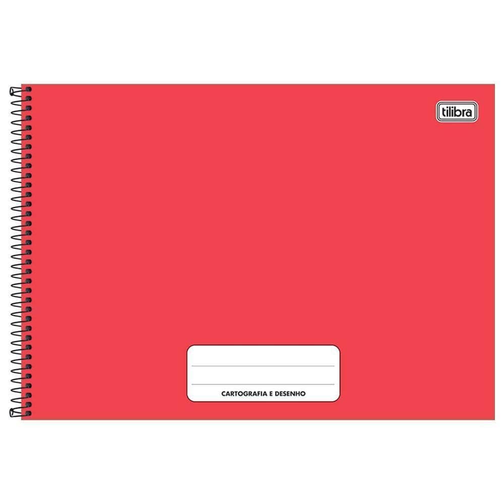 Caderno Cartografia Desenho 80Fl Esp Pepper Vermelho Tilibra
