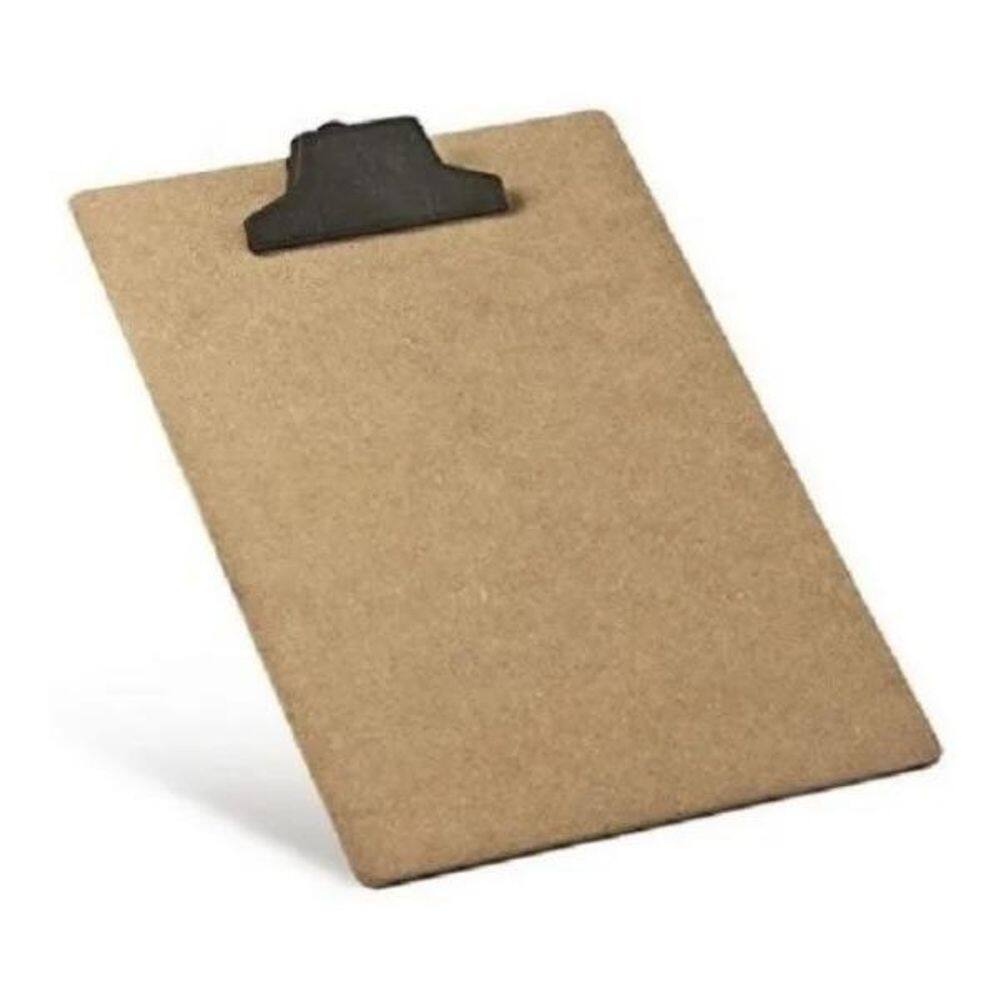 10 Prancheta Mdf Madeira Oficio A4 Portátil Garra Plast 5031