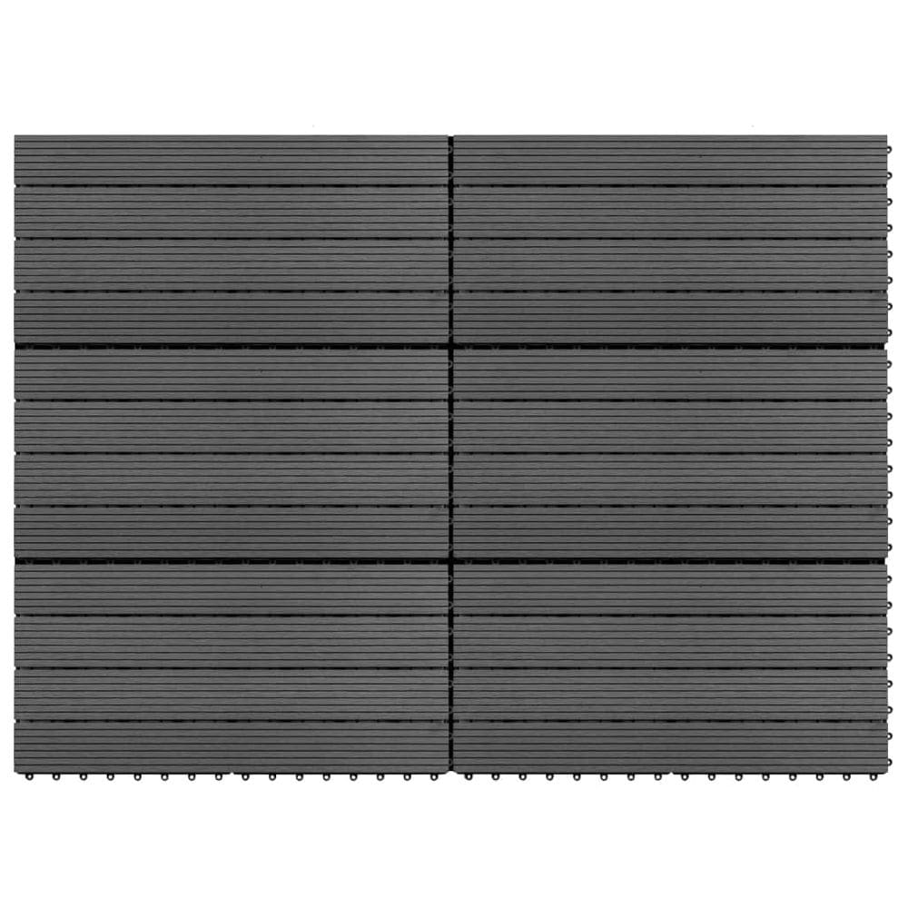 Telhas de deck vidaXL Grey WPC 23,6 x 11,8 cm resistentes à água