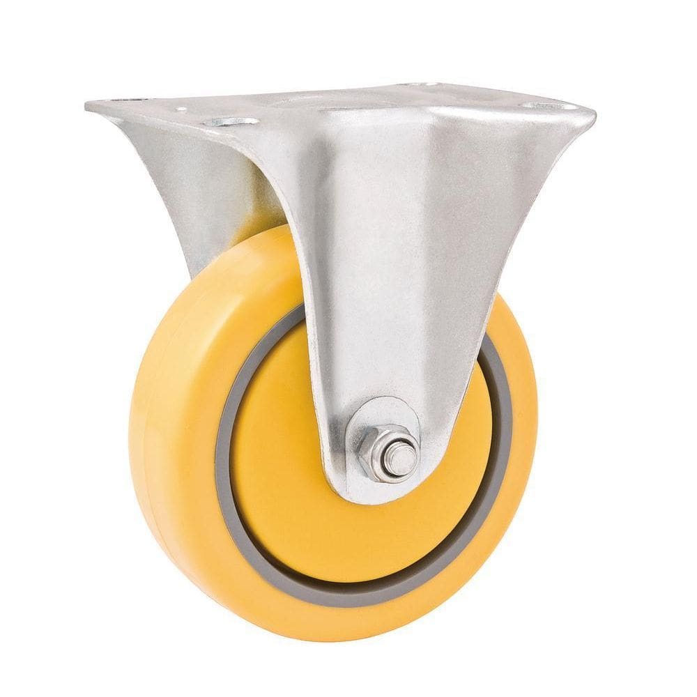 Rodizio Fixo 4 Média 100Kg Núcleo Pvc Poliuretano Rf804 - V