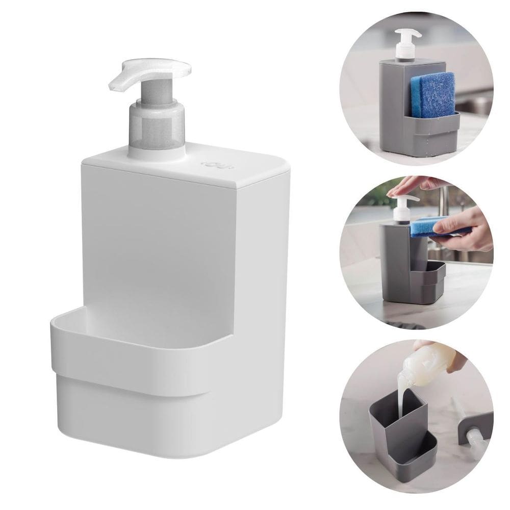 Dispenser Detergente Porta Esponja Pump Dosador 500Ml Trium