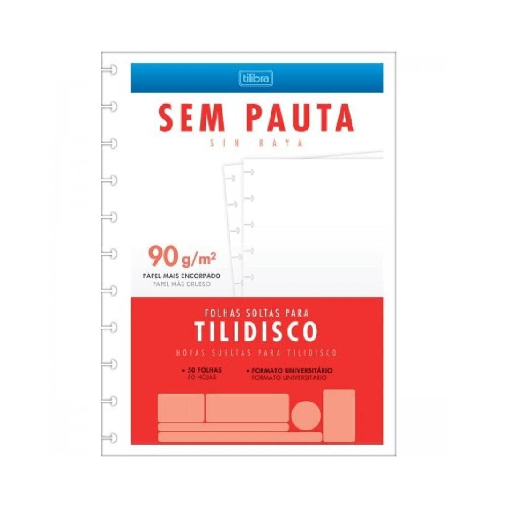 Refil Tilidisco Universitario Sem Pauta 90G 50Fls