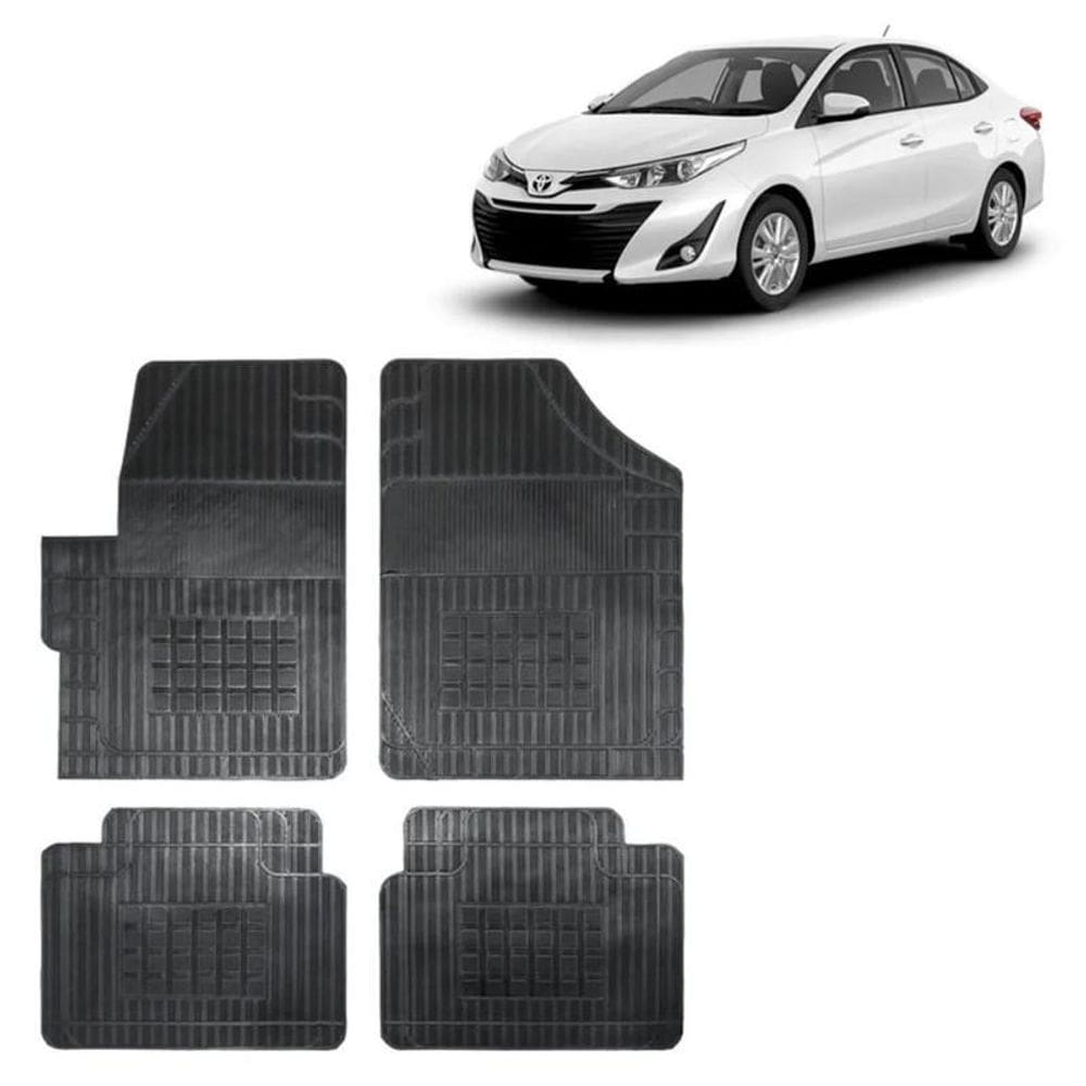 Tapete Borracha Toyota Yaris 2018 Em Diante 4 Peças