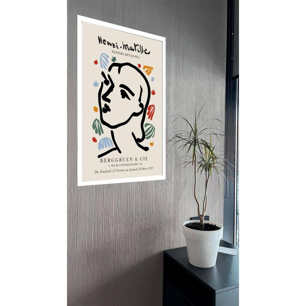 Quadro Decorativo Matisse Face Mulher - 70X50Cm