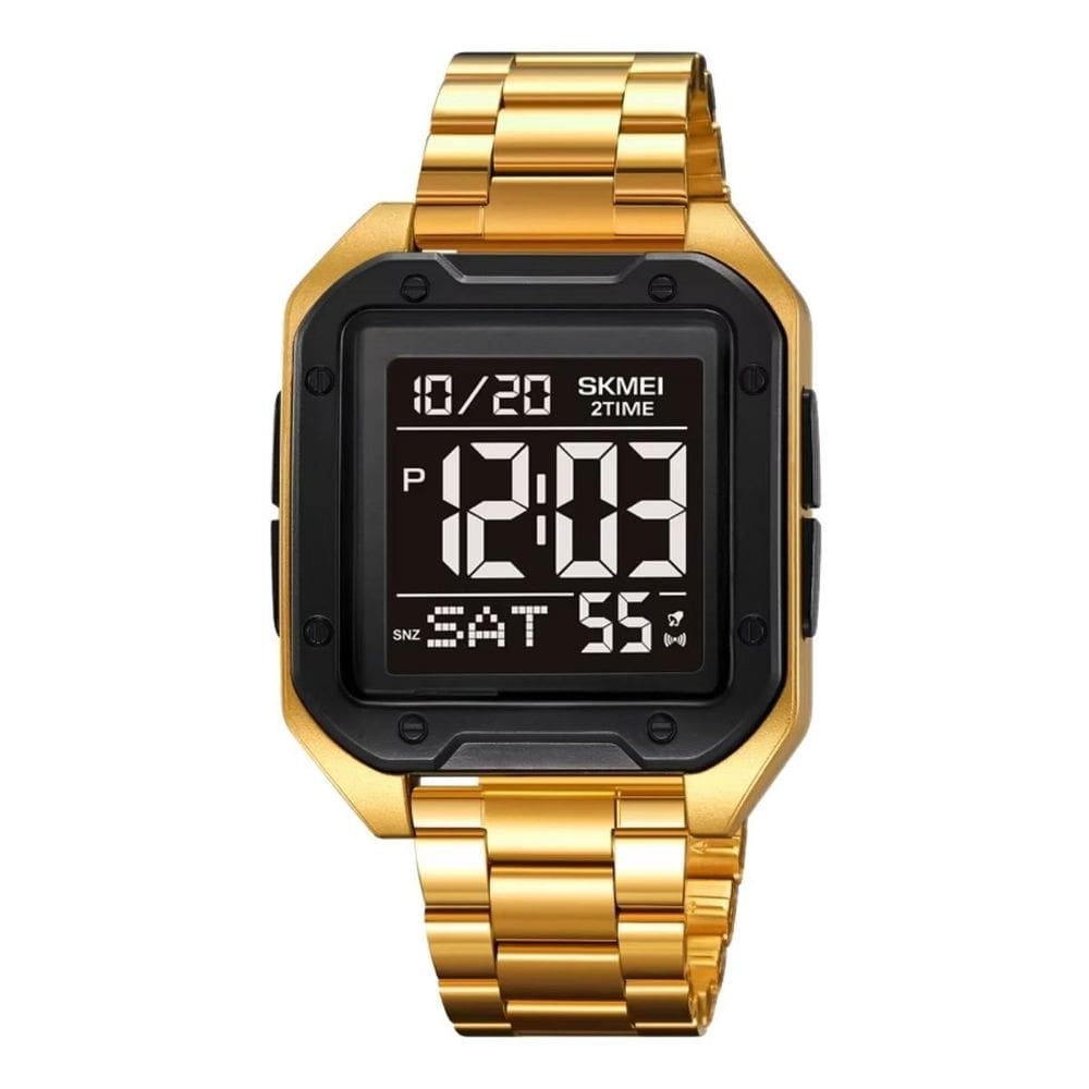 Relógio Masculino Skmei Digital 2128 Dourado E Preto