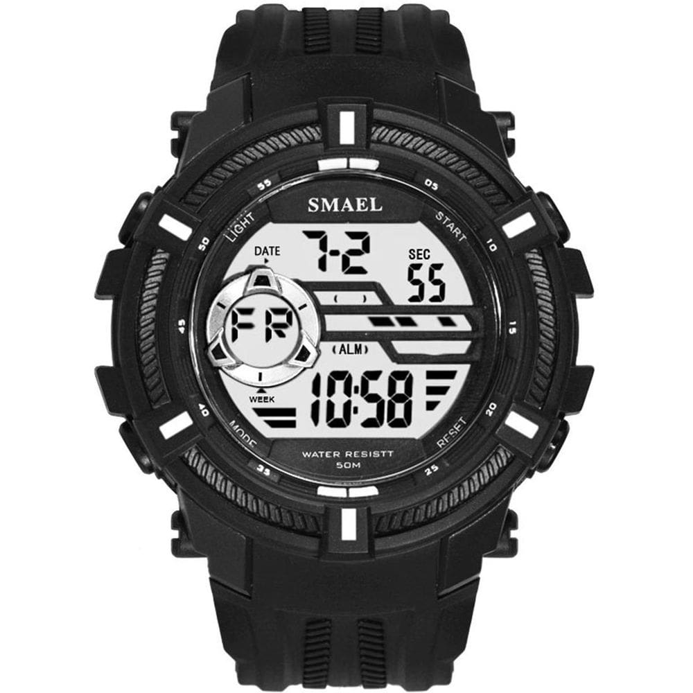 Relógio Masculino Smael Digital 1616 Preto E Branco