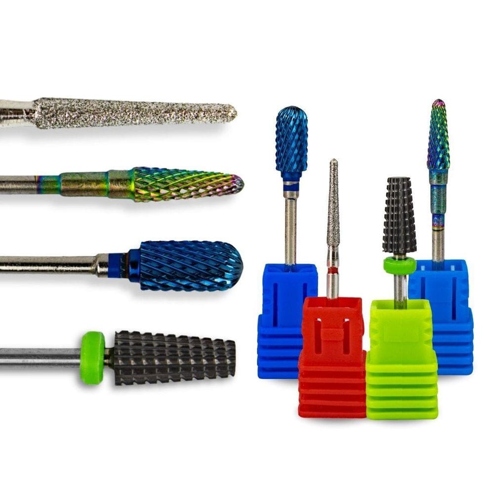 Kit 4 Brocas Tungstênio 720 Umbrella Médio Large Barrel Unha