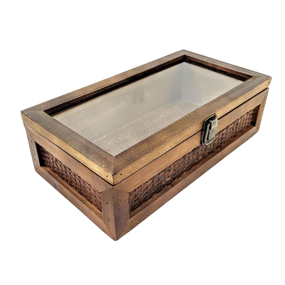 Caixa Decorativa Organizadora Madeira Rattan 30Cm Porta Joia