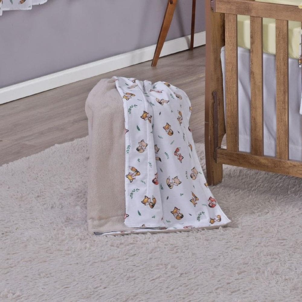 Manta Baby Cobertor Bebe Dupla Face Menino Menina 1,15 X