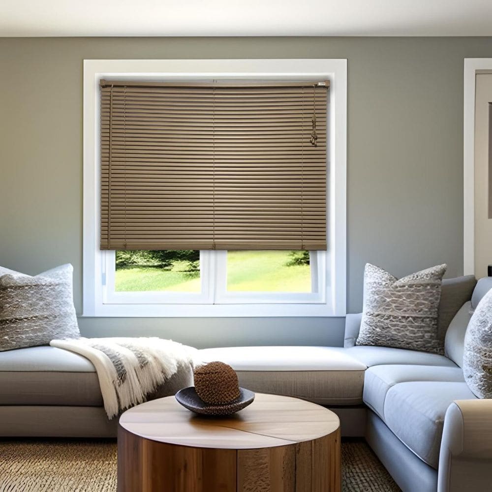 Persiana Horizontal Pvc Block Café 100 L X 160 A Cm Lâminas