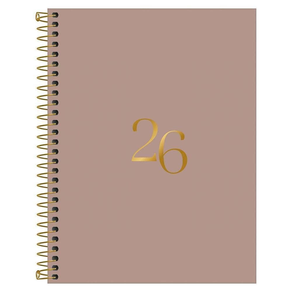 Agenda Diária 2026 Espiral M7 176Fls Vanilla Bege Tilibra