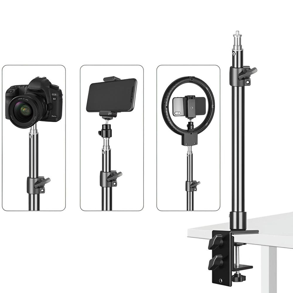 Suporte Mesa Universal Sr-Z100 Braçadeira Câmeras,